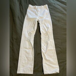 Express White Straight Jeans